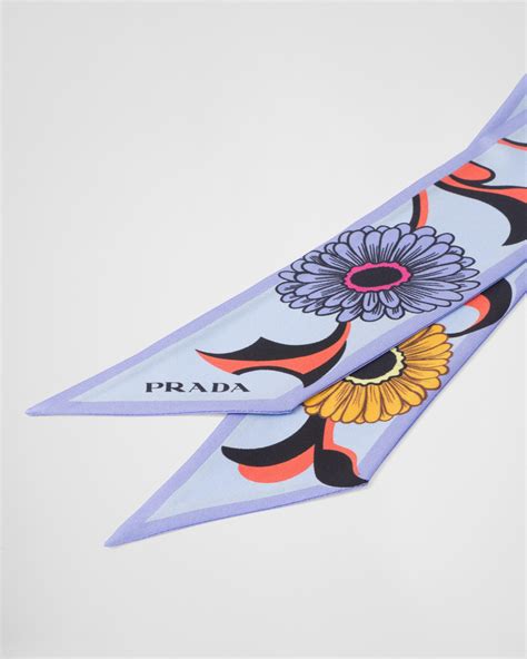 prada printed twill scarf.